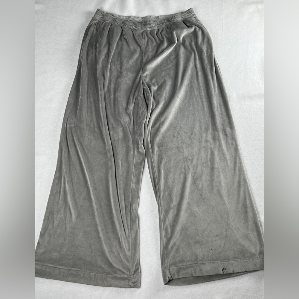 SKIMS Women's Velour Soft Wide Leg Sweatpants Loungewear Gunmetal 2x